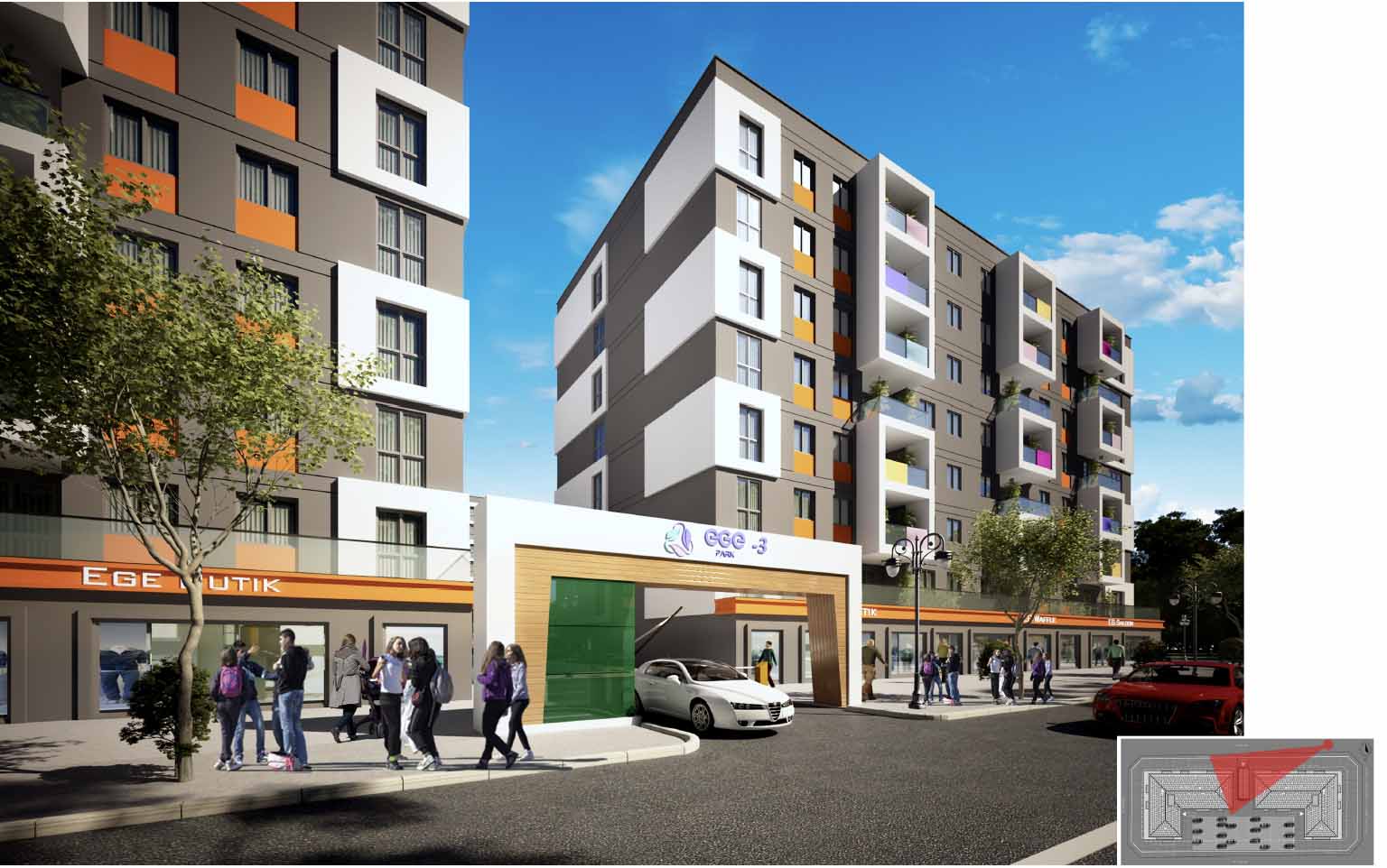 Toplam beş etaptan oluşan Ege Park projemizin birinci ve ikinci etapları bitmiş olup, yaşam başlamıştır.